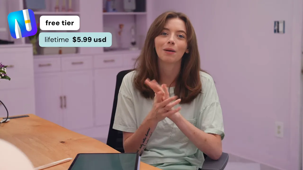 Pricing graphic showing Noteful free tier and lifetime 5.99 usd
