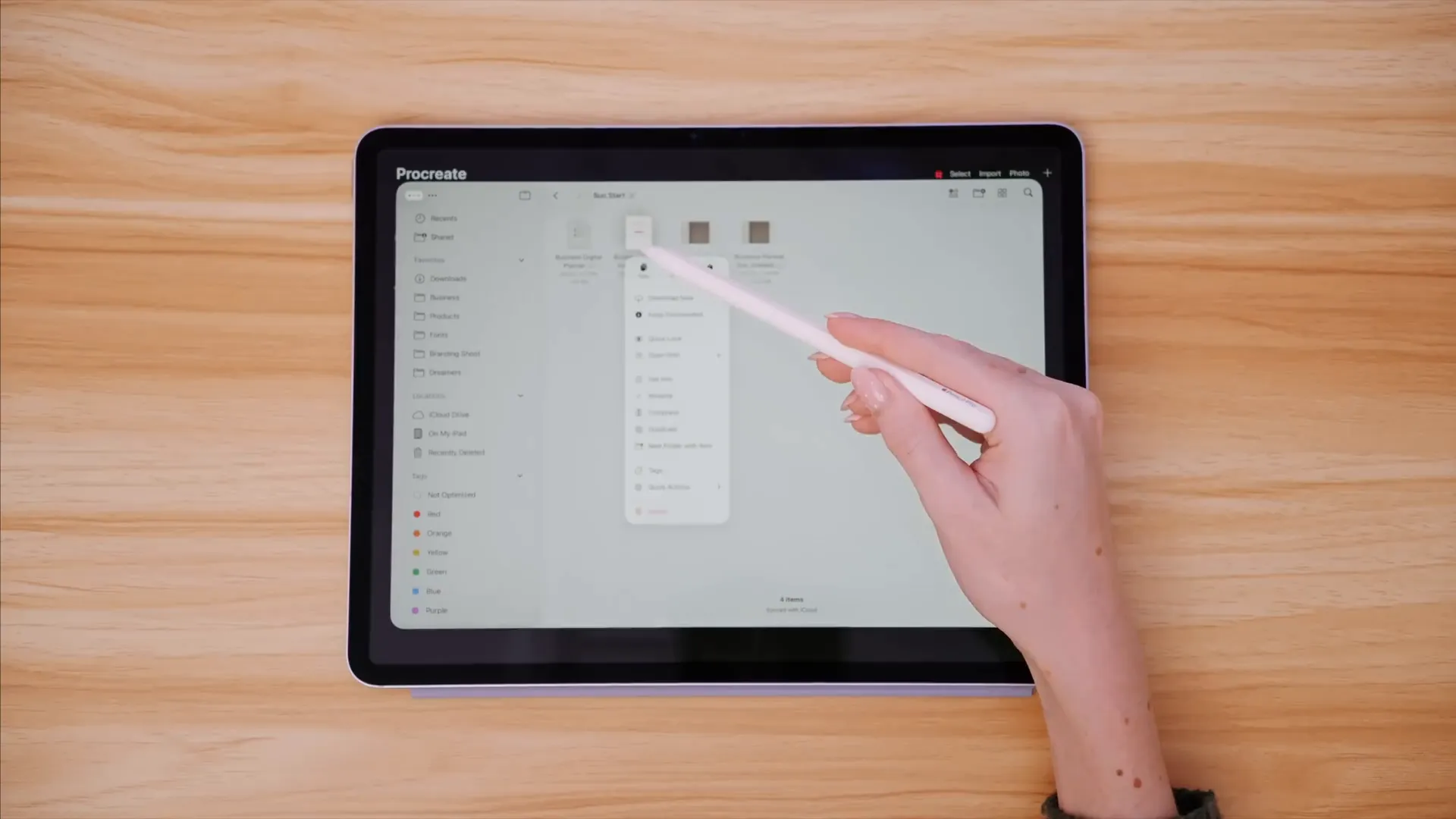 Preview app open on iPad editing a document with Apple Pencil support