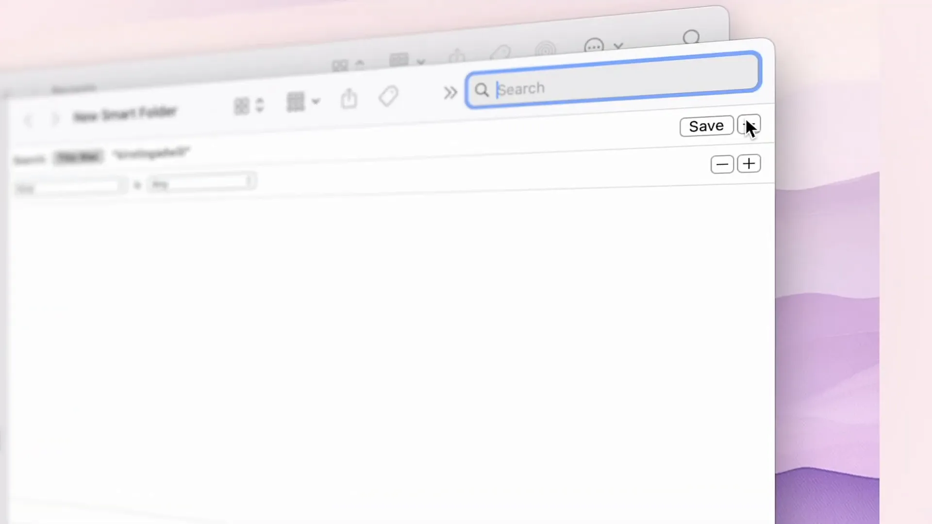 Creating a Smart Folder in Finder