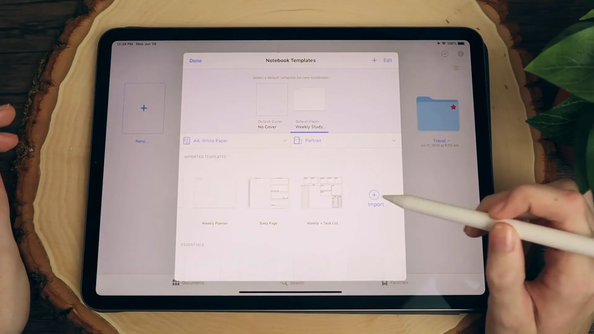 Importing templates in GoodNotes 5