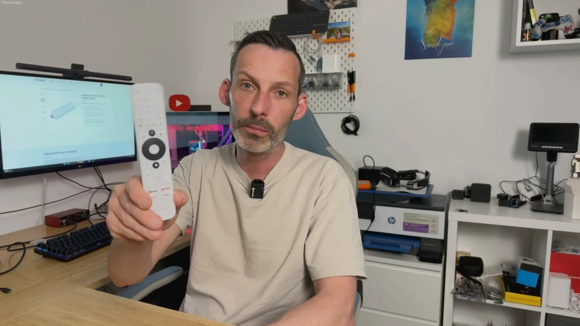 Die Fernbedienung des Google TV Sticks