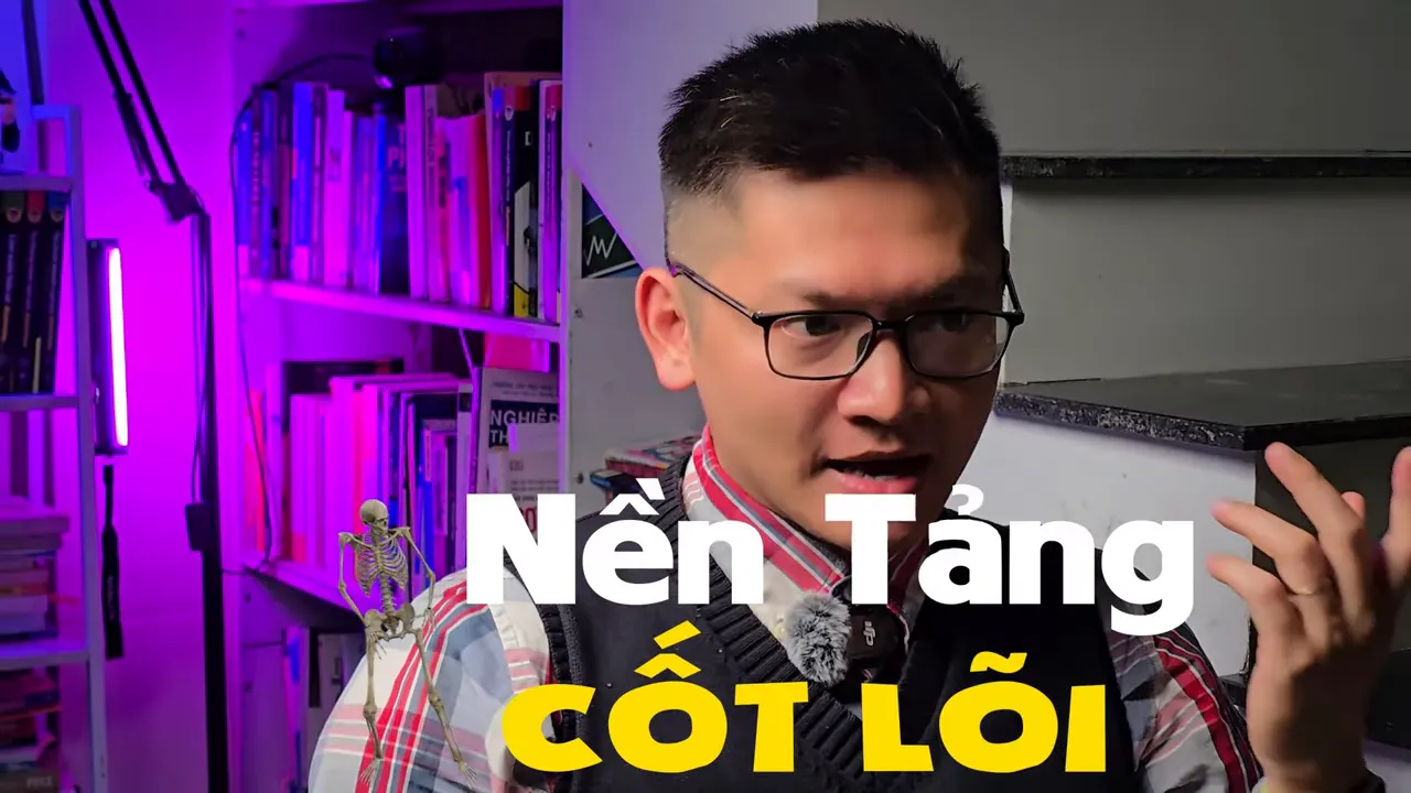 Dòng chữ Nền Tảng Cốt Lõi nổi bật trên màn hình