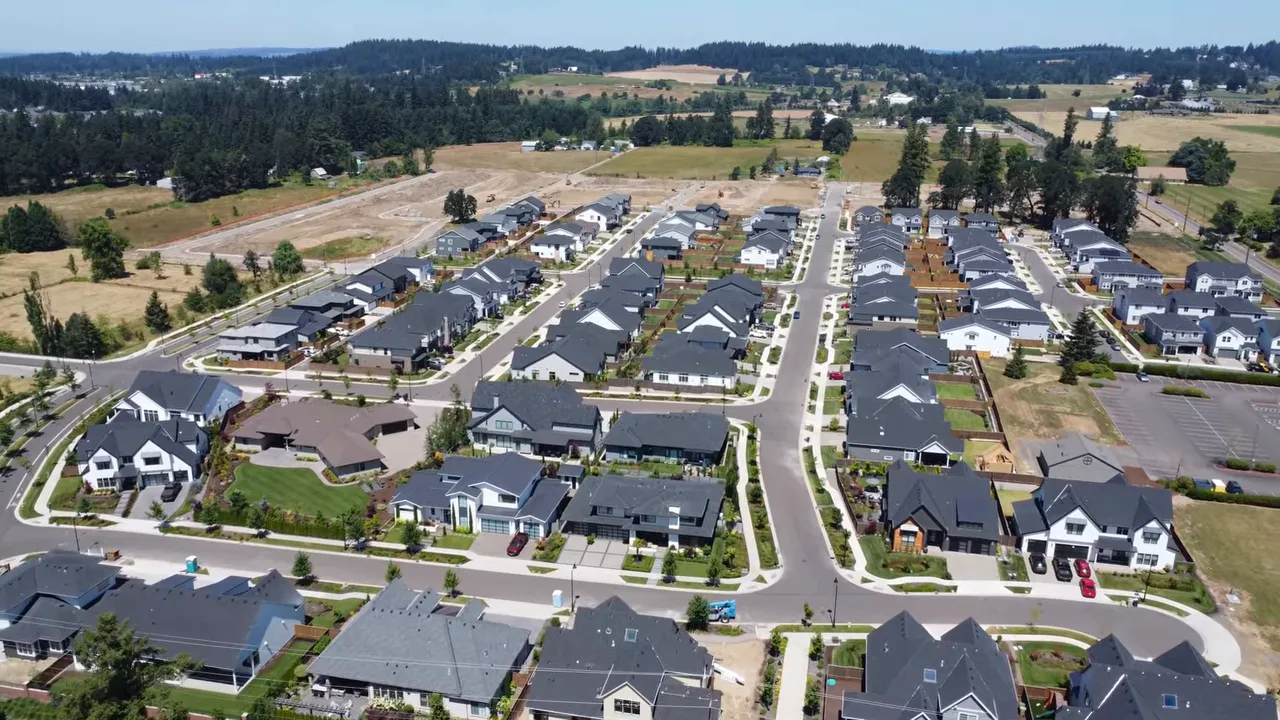 Aerial view of Wilsonville Oregon