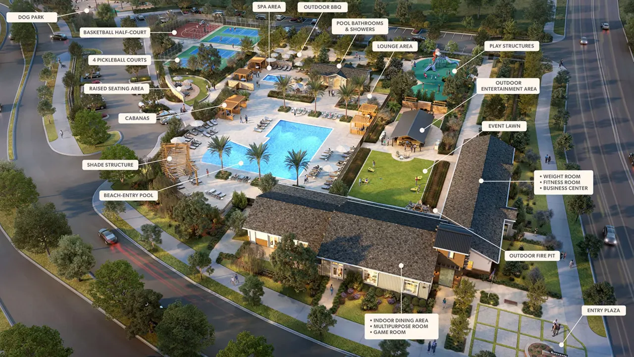 Rendering of community park area and future community facility