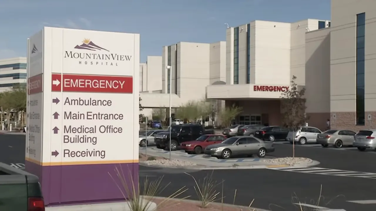 MountainView Hospital emergency entrance and sign