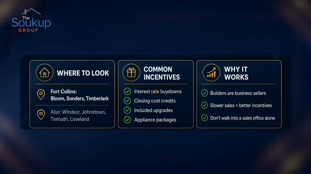New construction overview graphic listing locations incentives and reasons builder incentives work