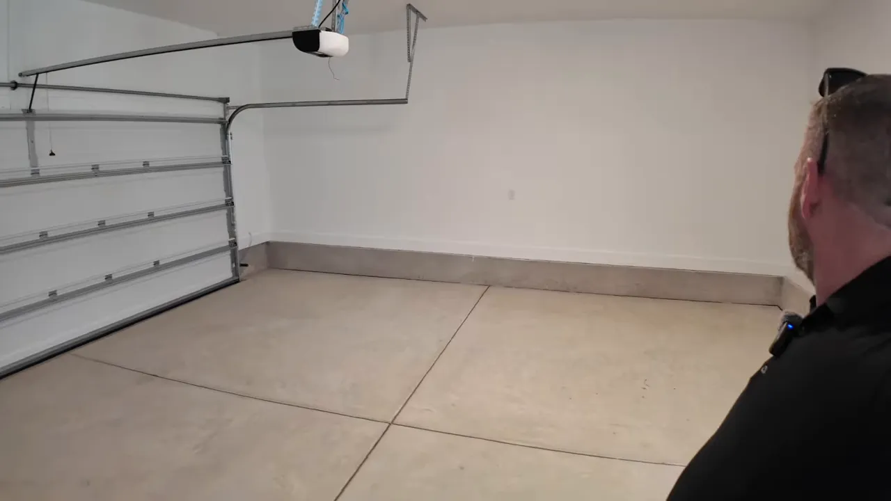 Oversized two-car garage interior with open floor space in a Midtown Nexton spec home