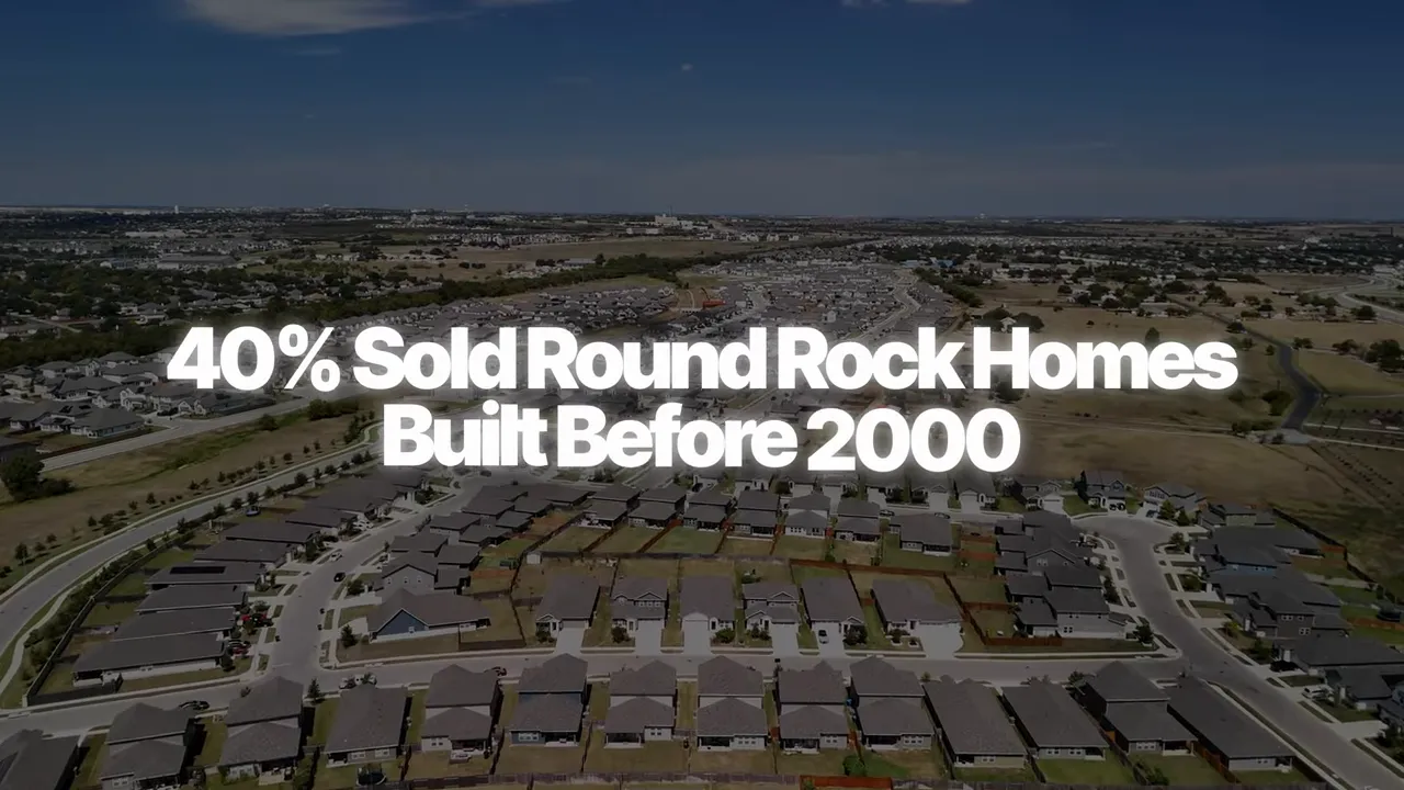 Statistic slide indicating 40% of Round Rock homes were built before 2000