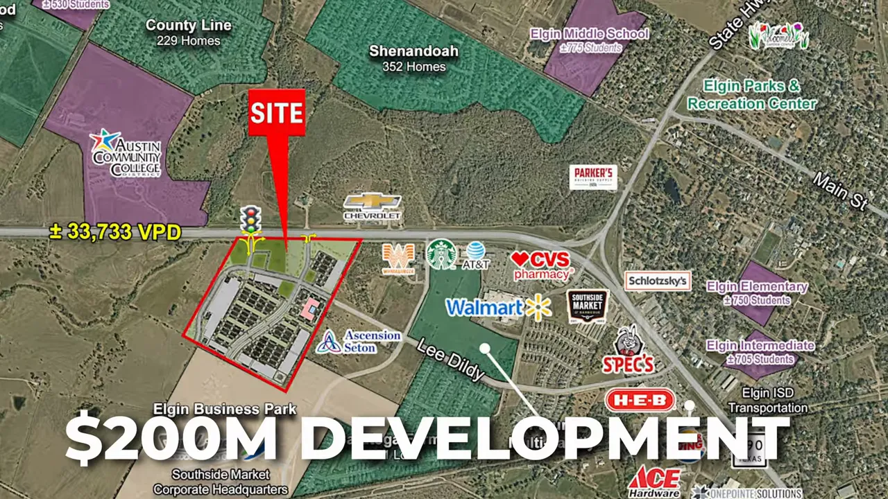 Elgin Commons master plan along Highway 290