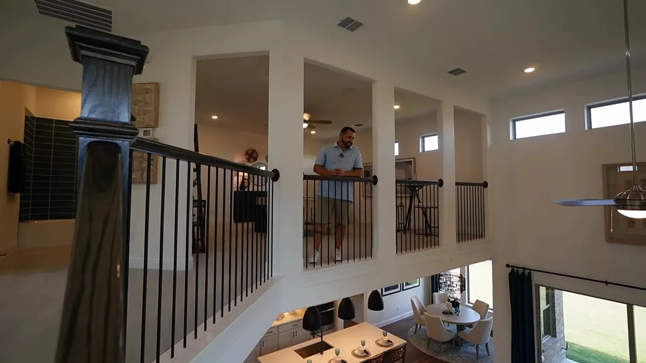 Upstairs landing overlooking the living room