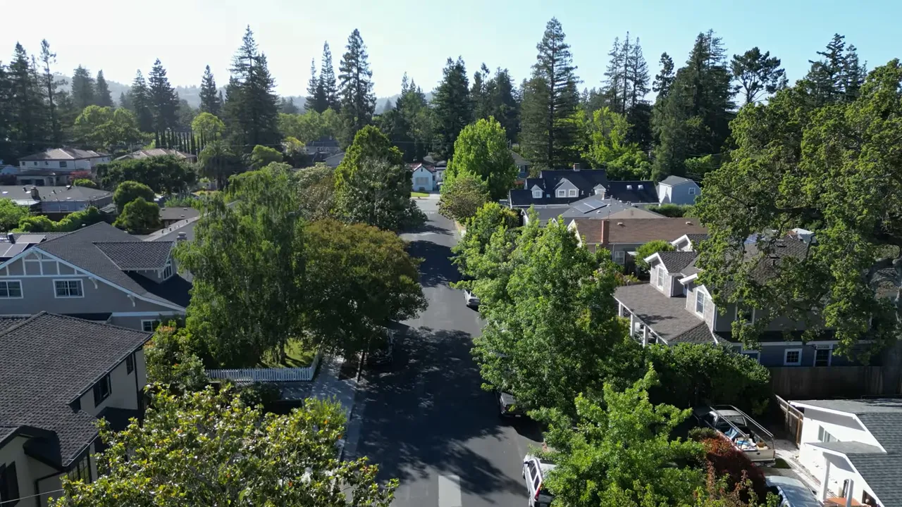 aerial neighborhood view