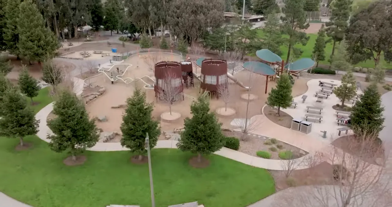 aerial view of Beresford Park playground
