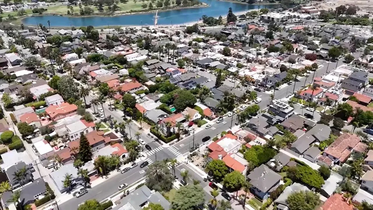 Aerial view of Long Beach