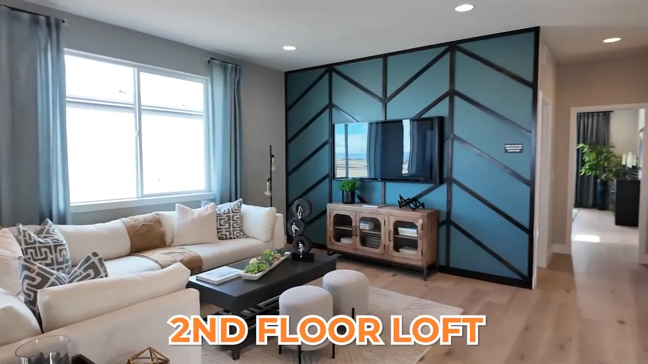Residence 3 second-floor loft flex space in Painted Prairie model home Aurora Colorado