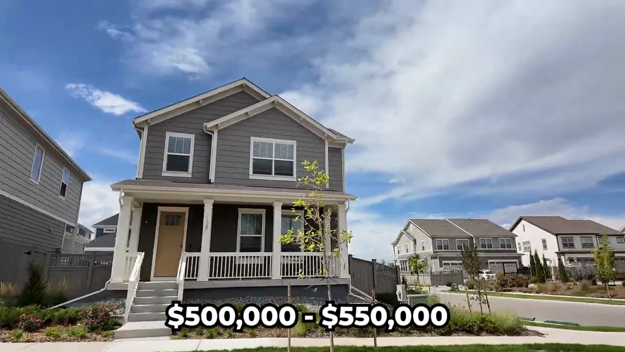 Northern Colorado home exterior with $500,000 to $550,000 price range overlay