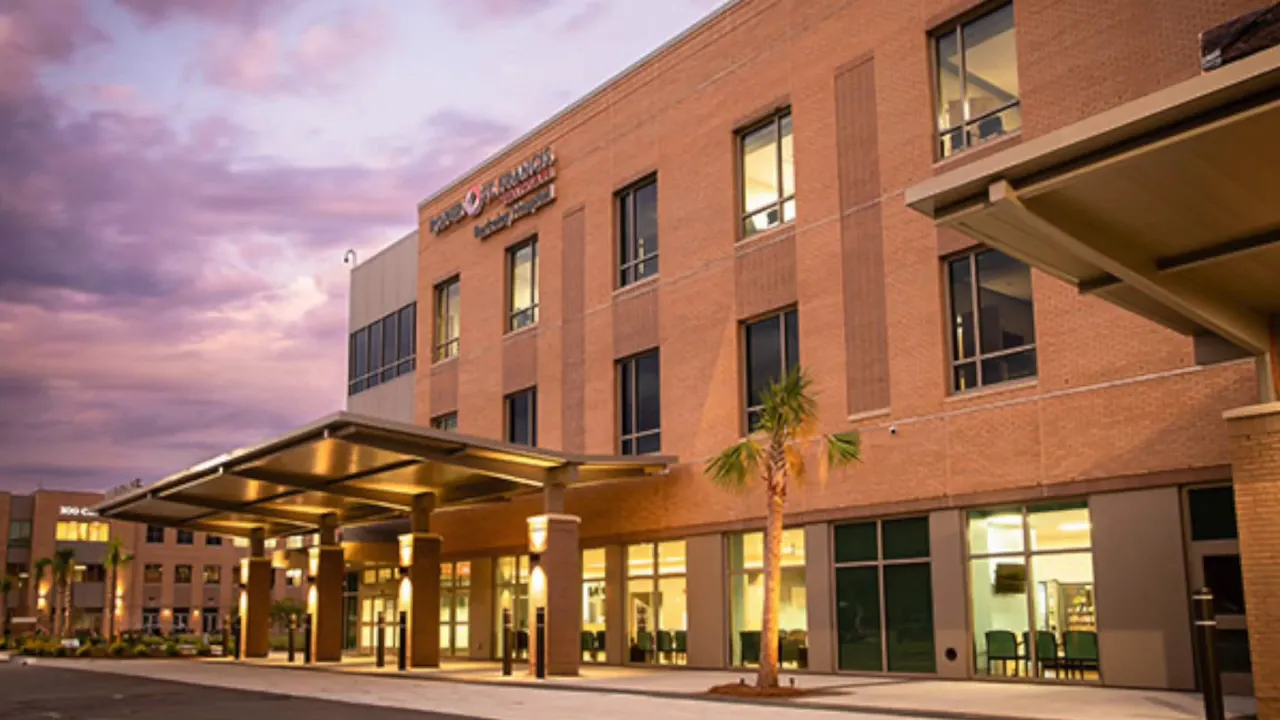 Musc health university hospital sign on a brick building