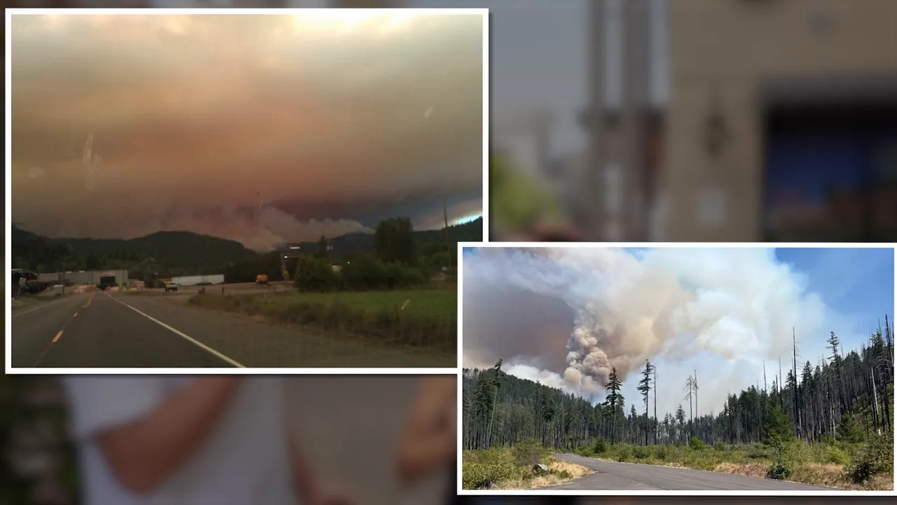 Hazy sky with smoke from regional wildfires