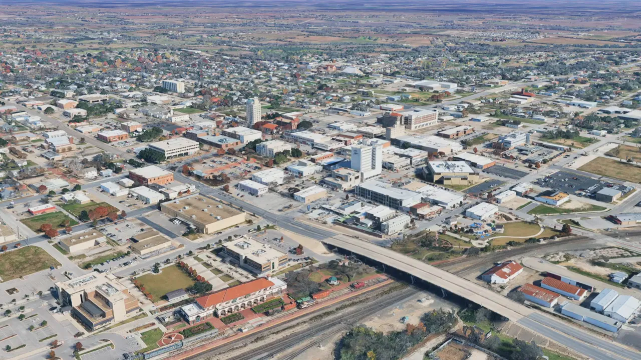 Temple skyline and downtown area