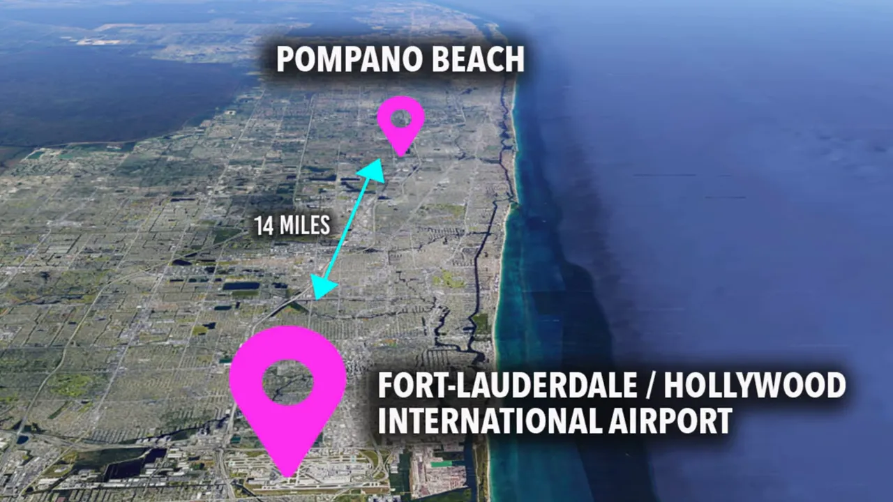 View along the three miles of sandy beaches in Pompano Beach