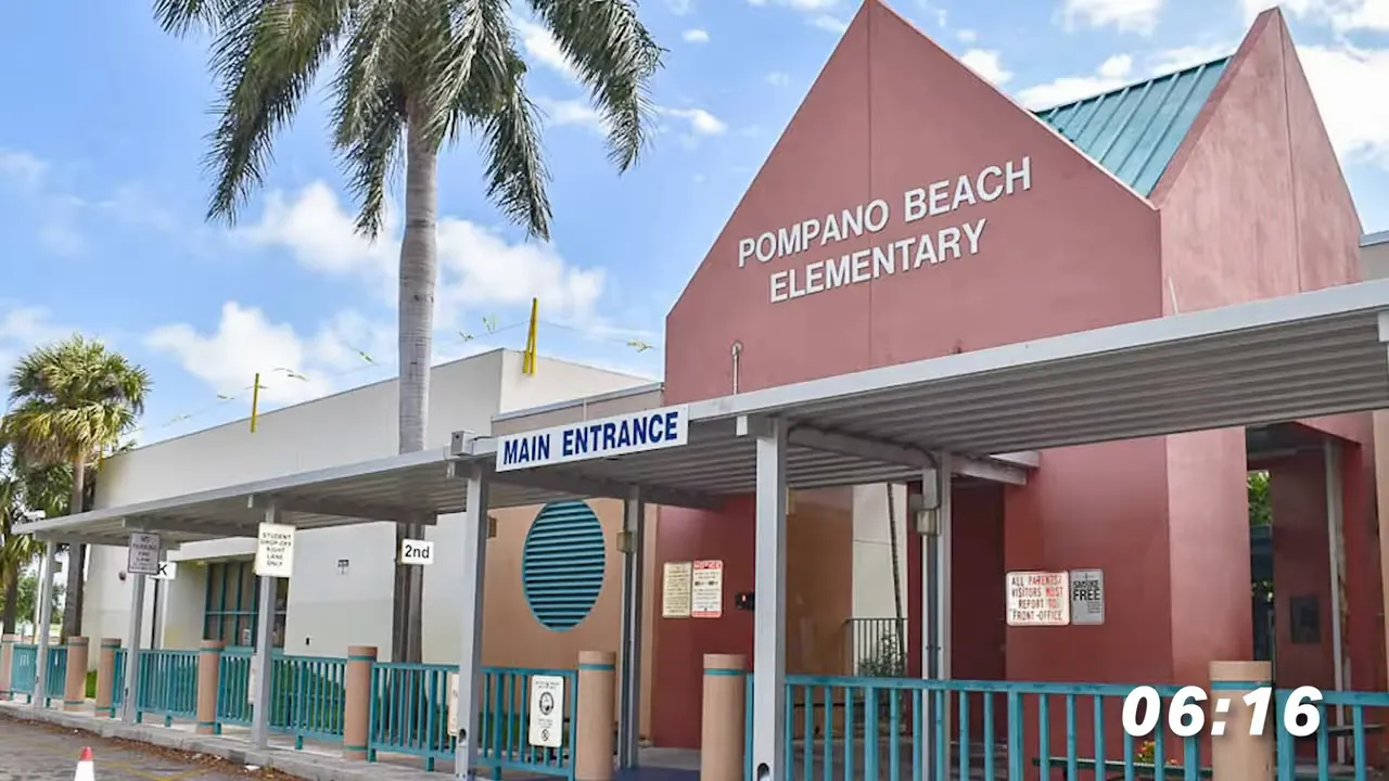 Entrance sign for Pompano Beach High School