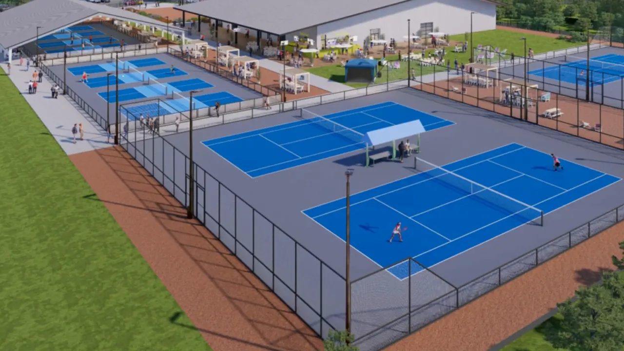Blue pickleball courts Buda TX