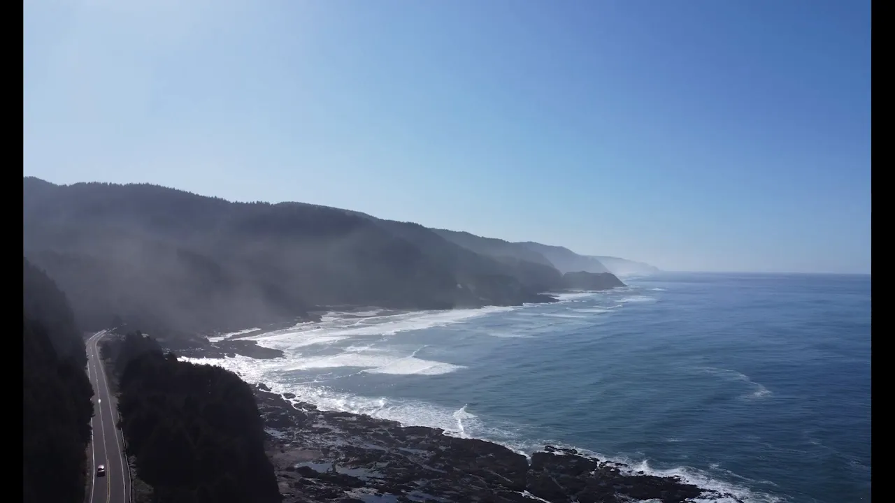 Aerial view of Oregon Coast