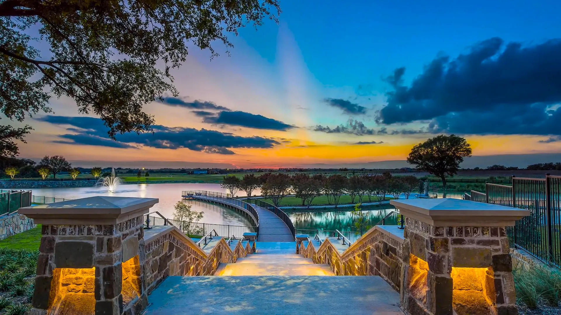 Resort-style pool with cabanas at Mustang Lakes