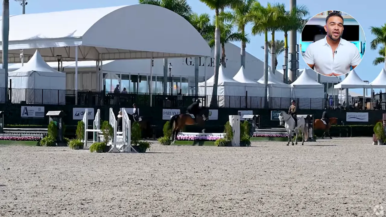 Horses and riders competing at Wellington International showgrounds