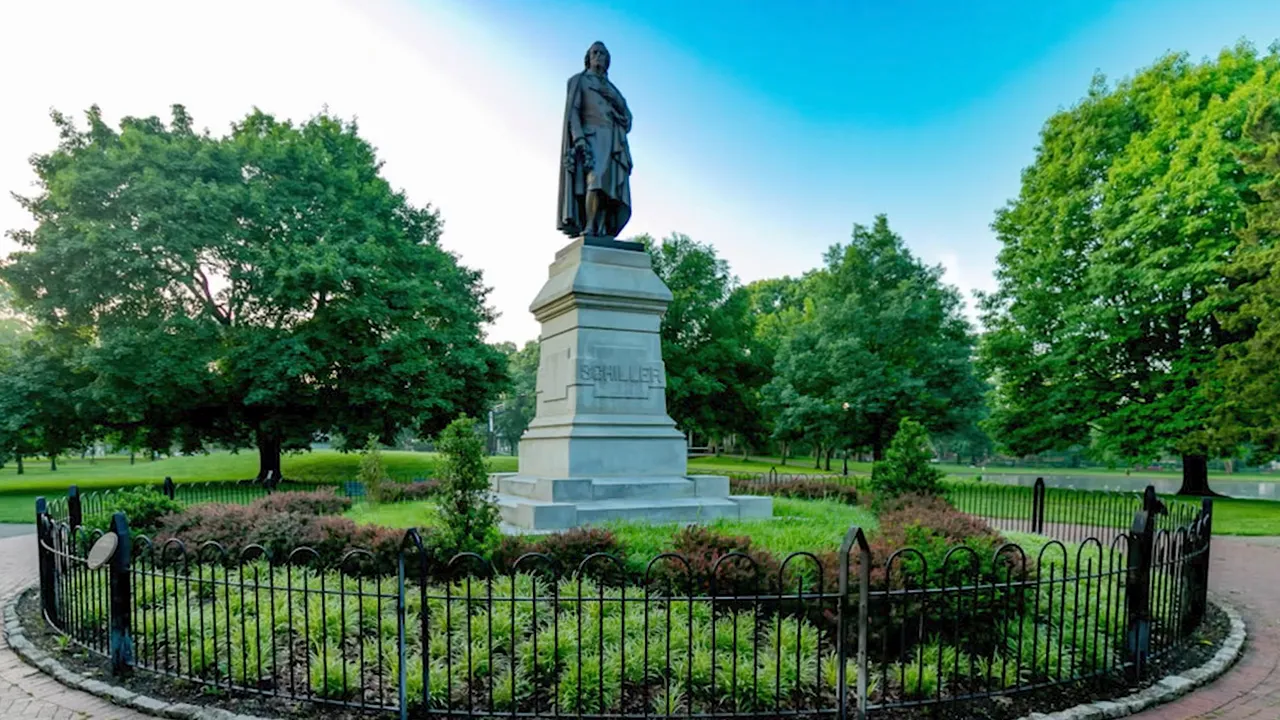 Schiller Park monument in German Village Columbus Ohio