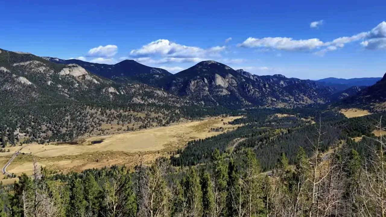 View of the Rocky Mountains from the Aurora Highlands area near Denver, Colorado