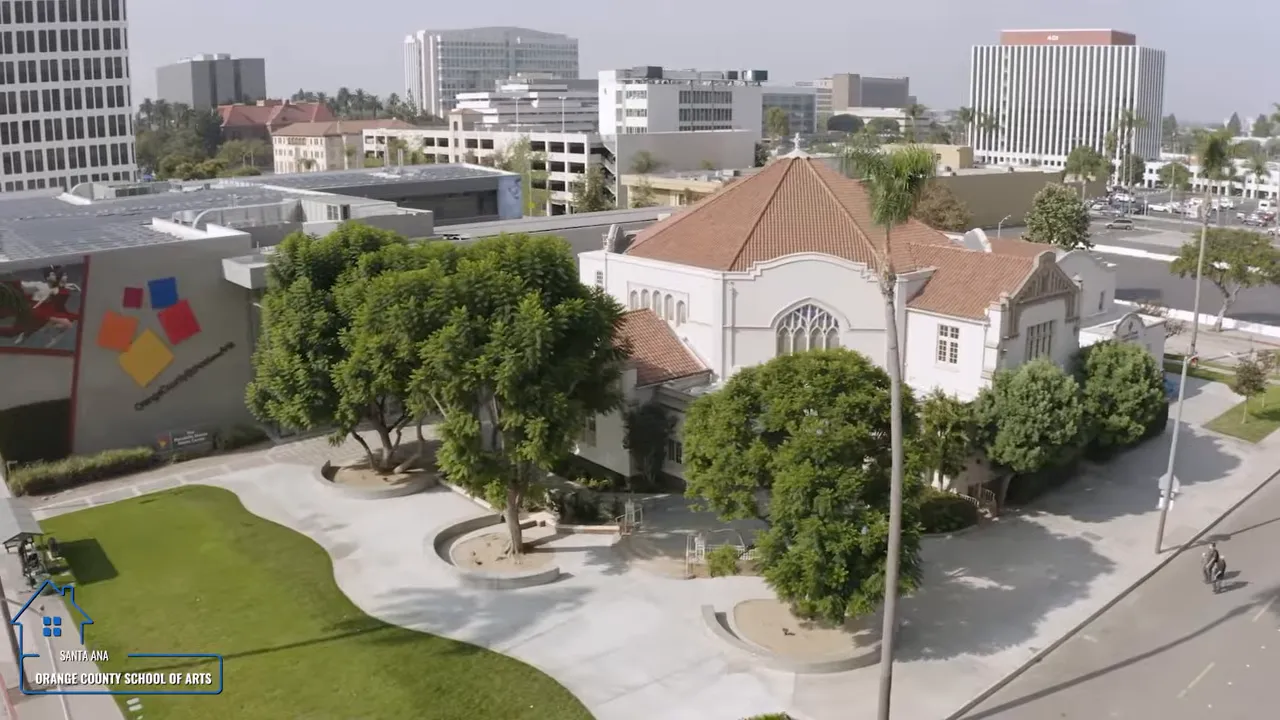 Orange County School of the Arts campus in Central Santa Ana, Orange County CA