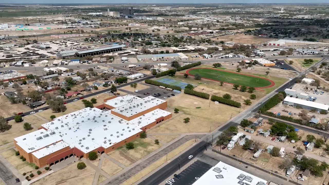 Aerial view of new development in South Lubbock
