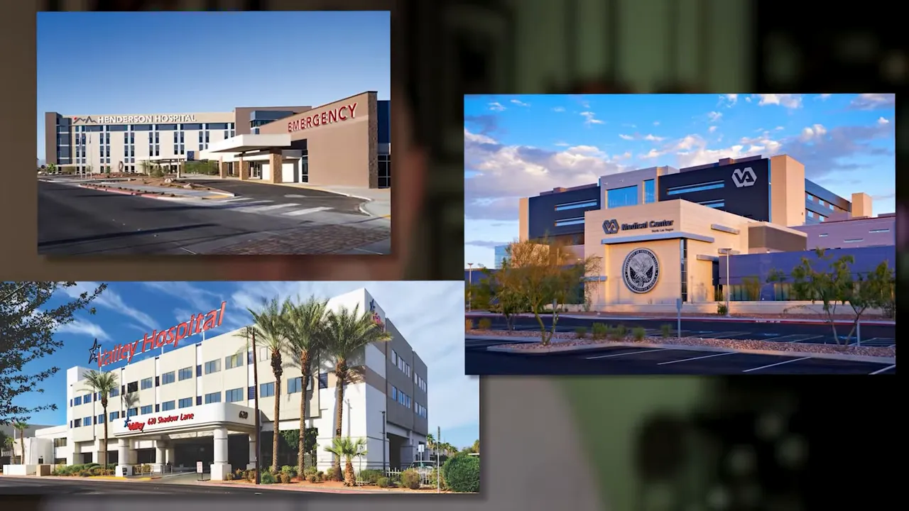 Collage of Las Vegas area hospital buildings and medical centers