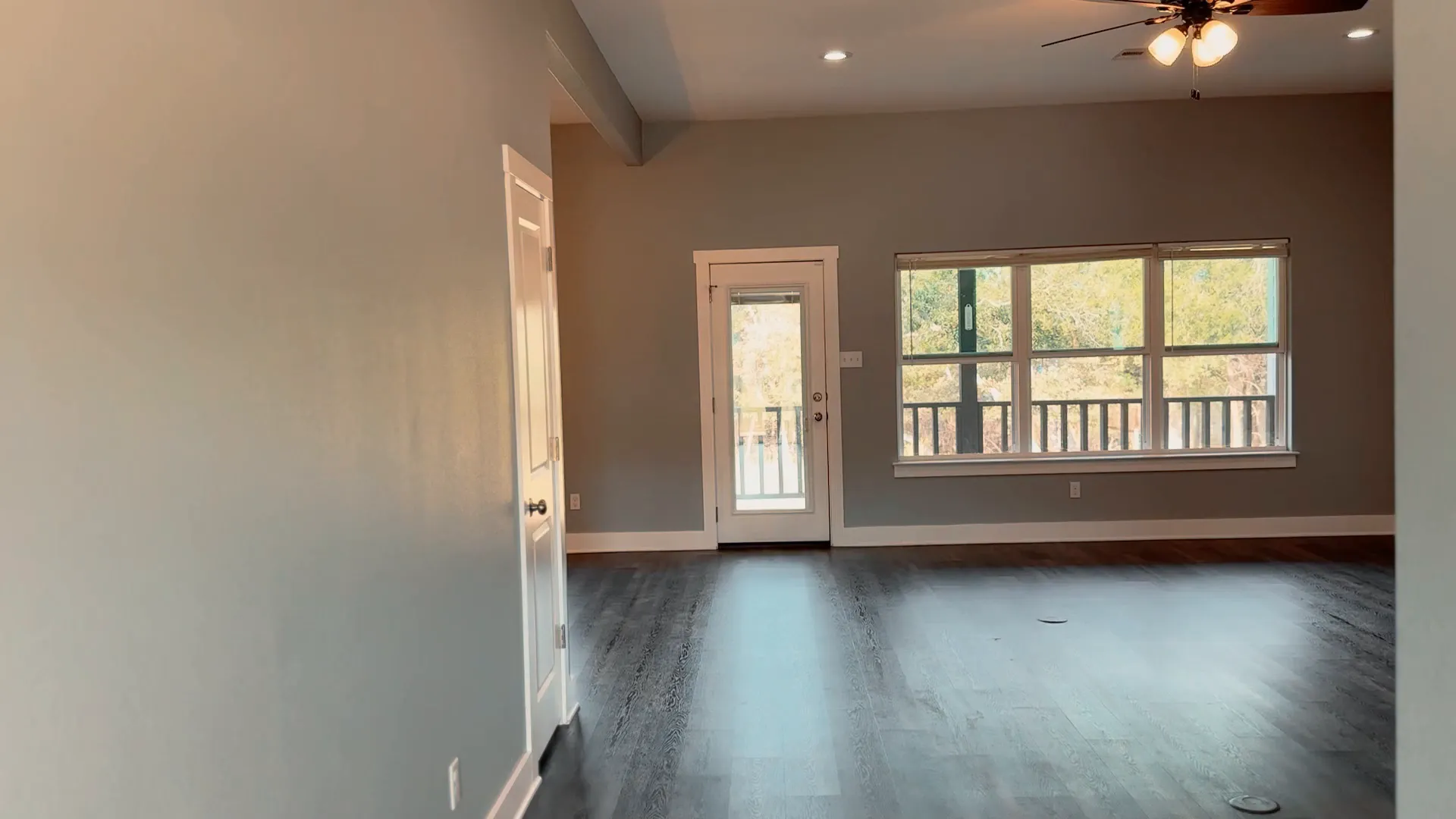 Entrance of the home showcasing bright interior