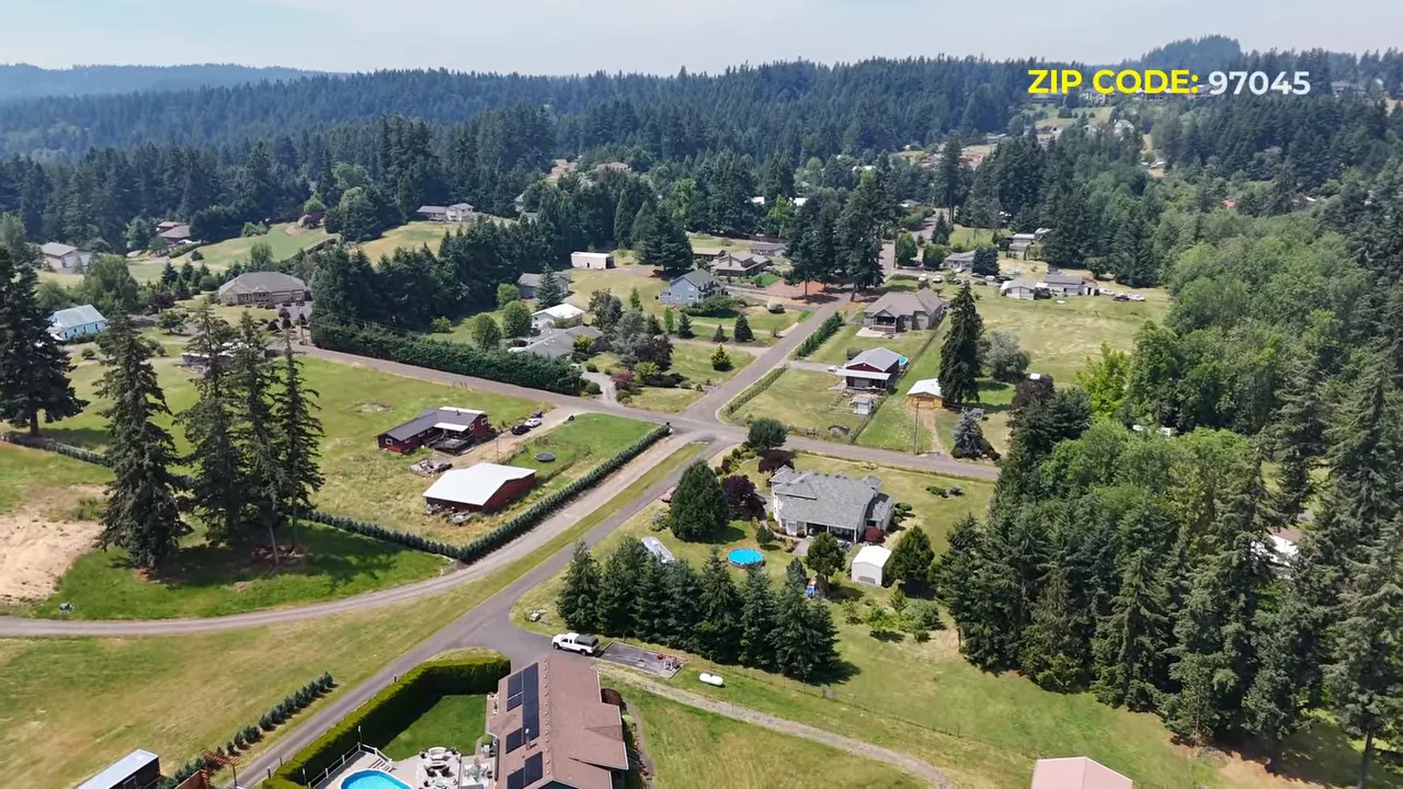 Aerial view of Oregon City Oregon