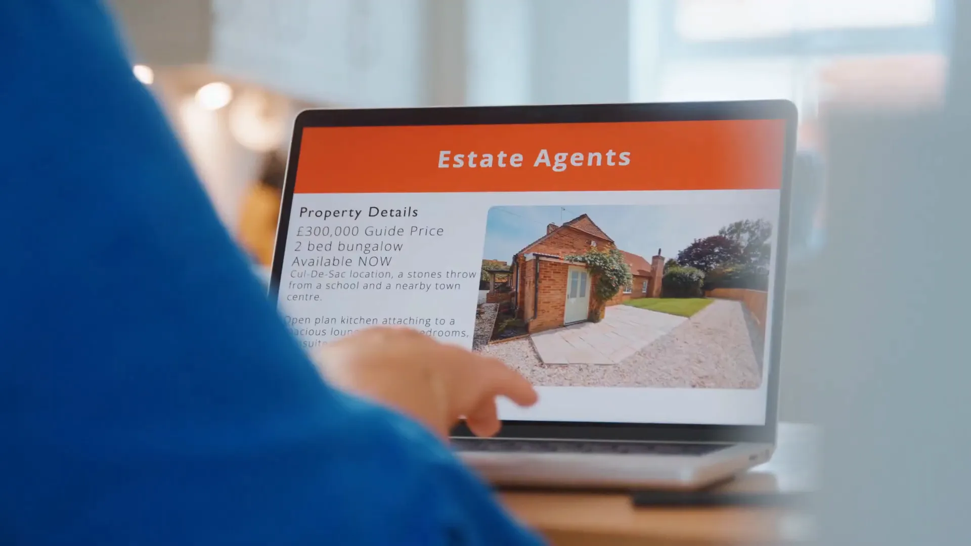 Dynamic landing page featuring property and area highlights