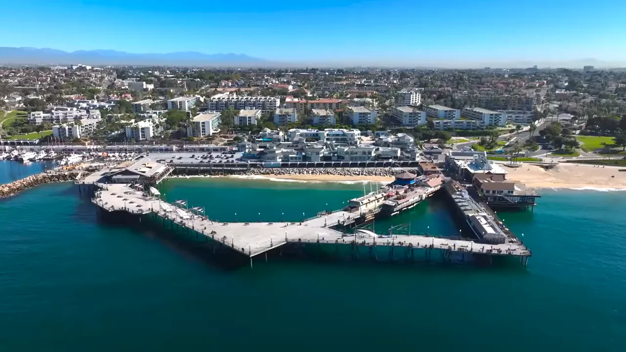 Aerial view of King Harbor marina