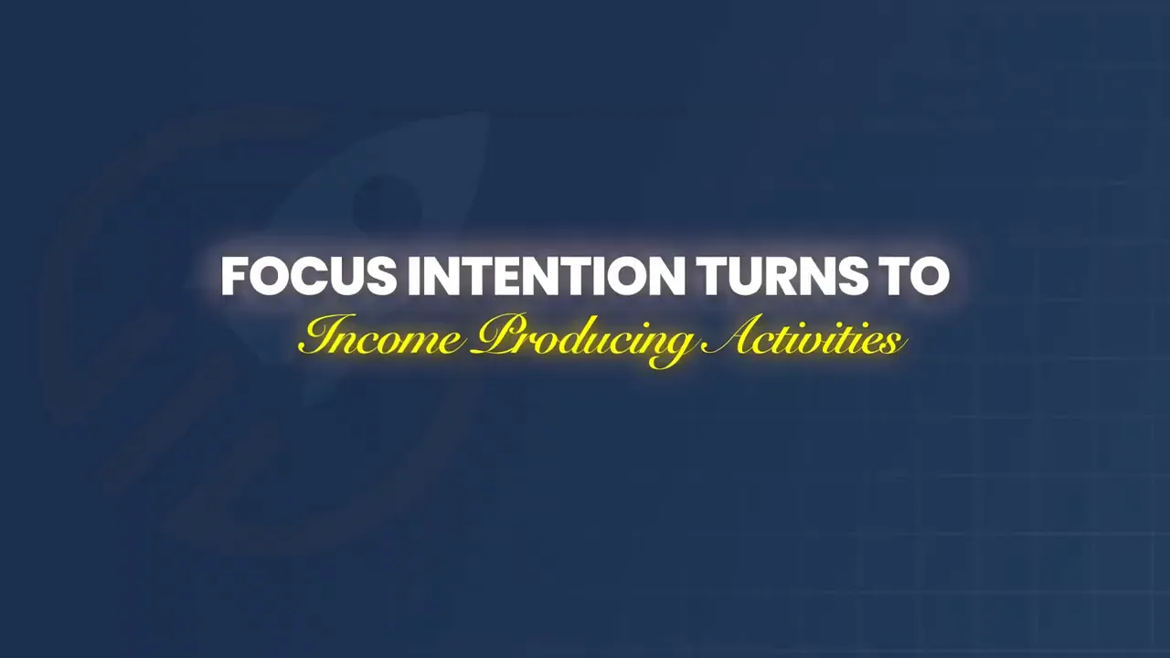 Graphic reading focus intention turns to income producing activities