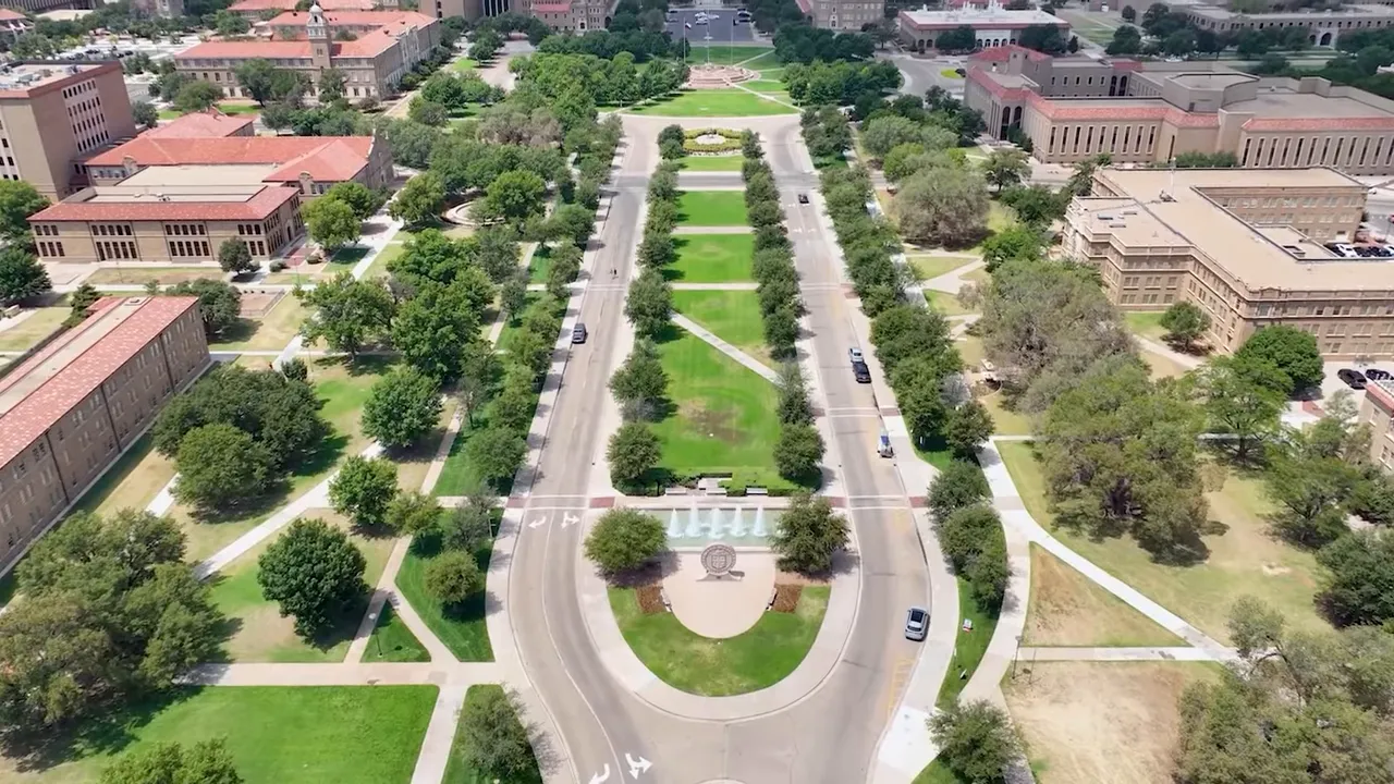 Texas Tech University campus skyline