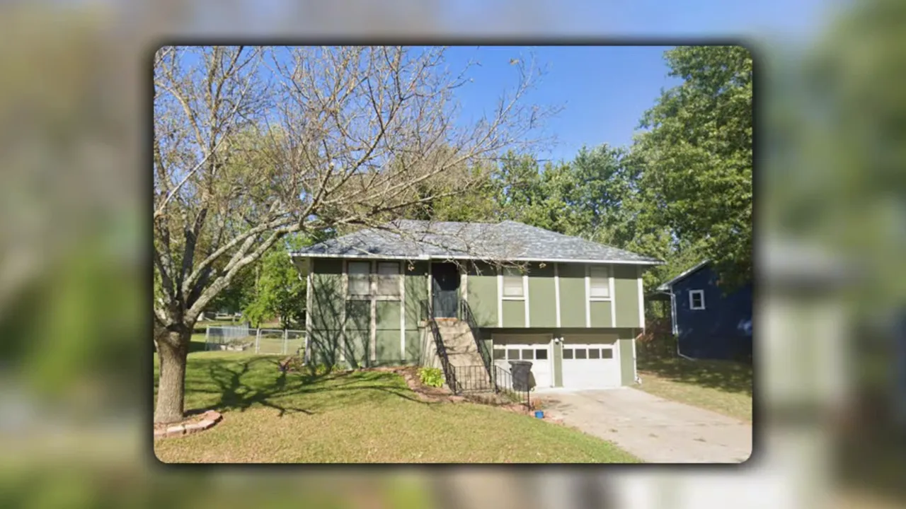 Claymont Warrensburg MO ranch home exterior with front walkway and trees