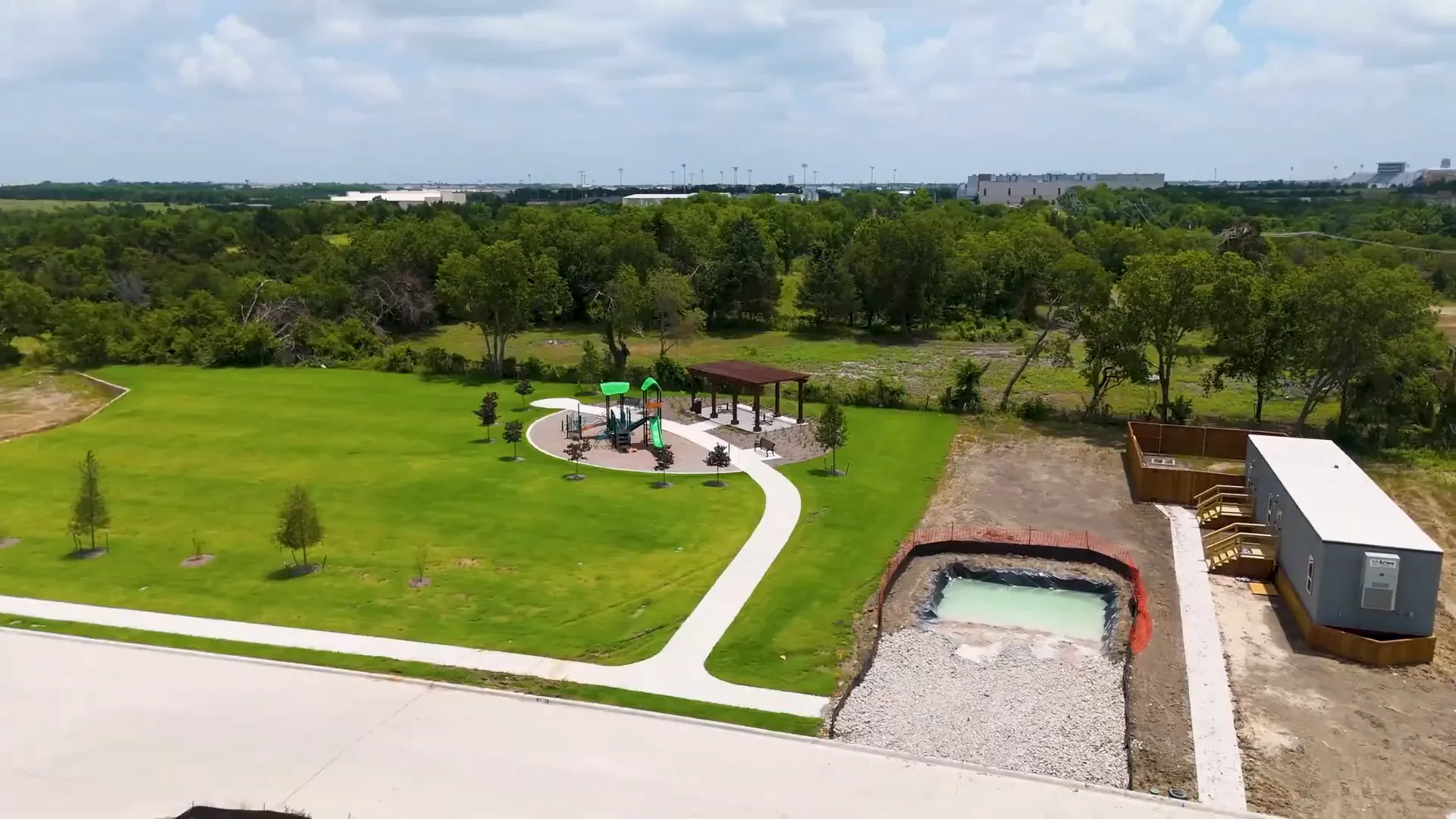 Kayaking and baseball facilities at Harry Myers Park near Park Hills