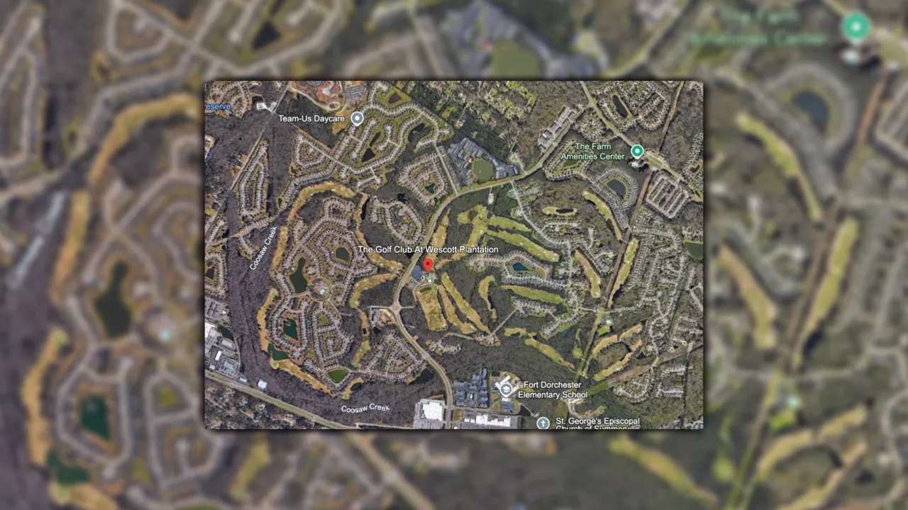 Aerial map of Westcott Plantation showing key amenities and landmarks in the neighborhood