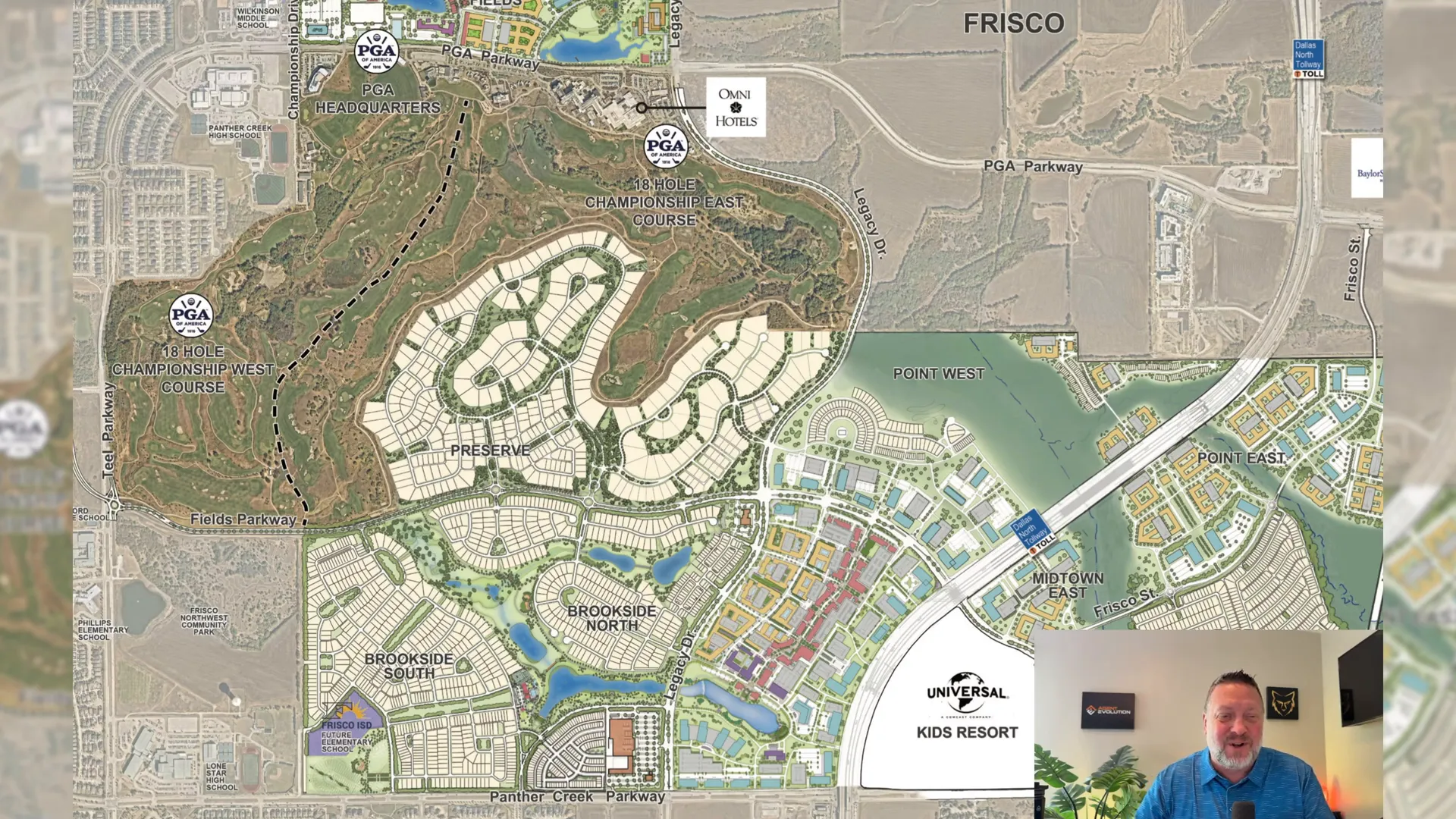 Map overview of North Fields and PGA Parkway areas