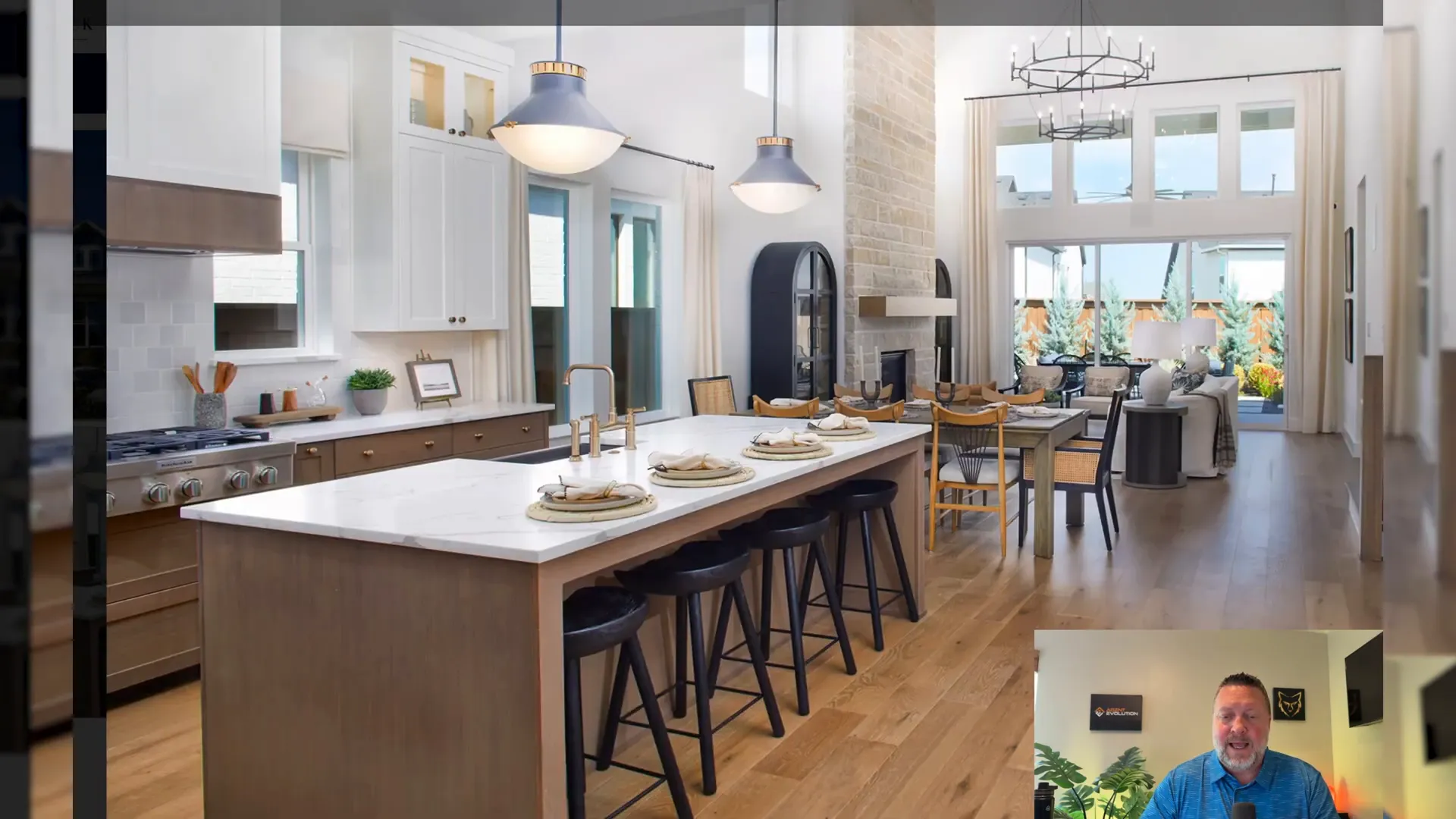 John R. Landon Homes farmhouse style with vaulted ceilings