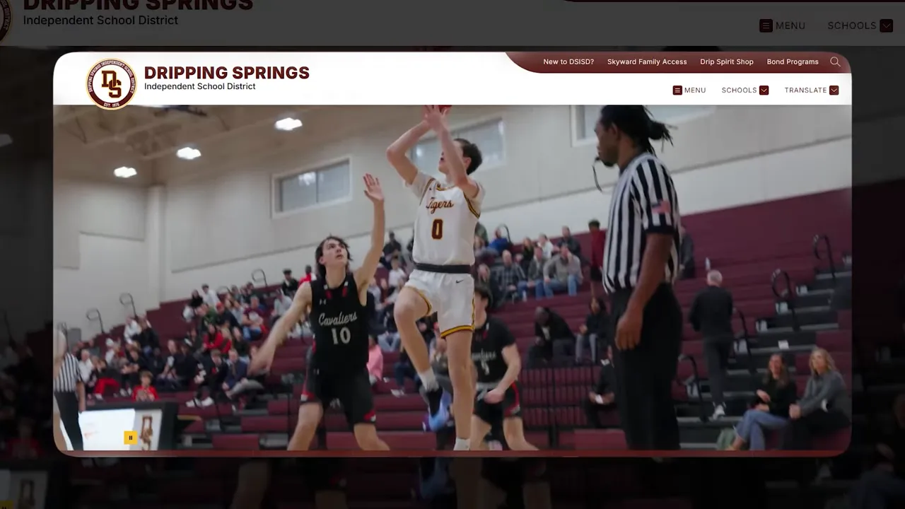 Dripping Springs Independent School District basketball game screenshot
