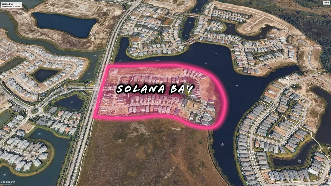 Map graphic labeling Solana Bay within Avenir