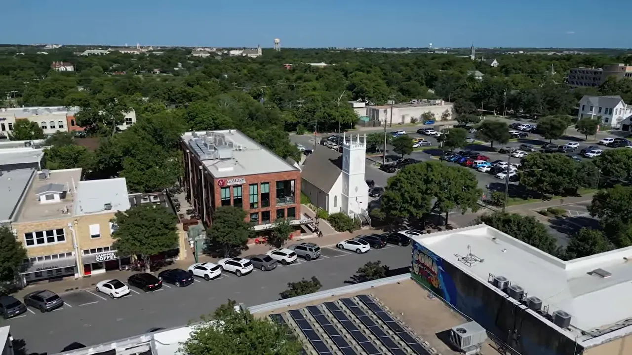 Aerial view of downtown Georgetown
