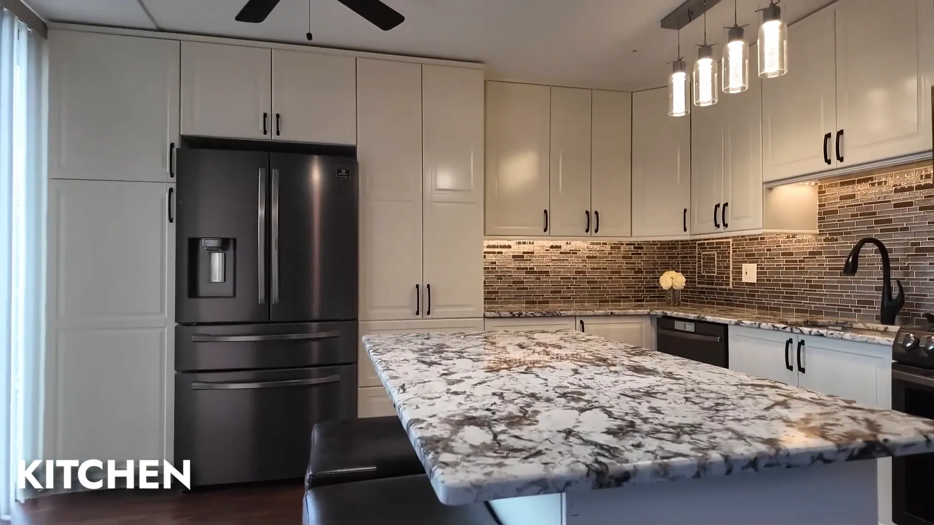 Kitchen island with seating options