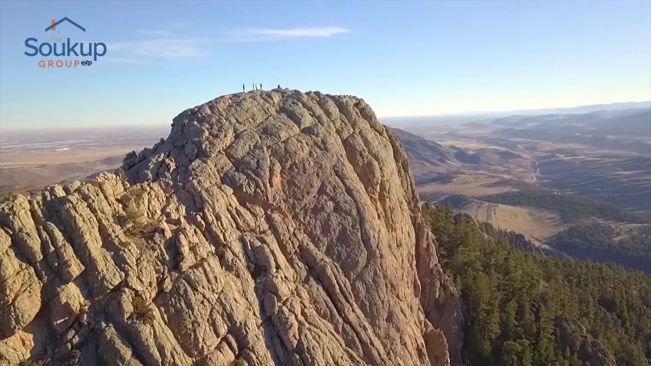 large rock formation and ridge view
