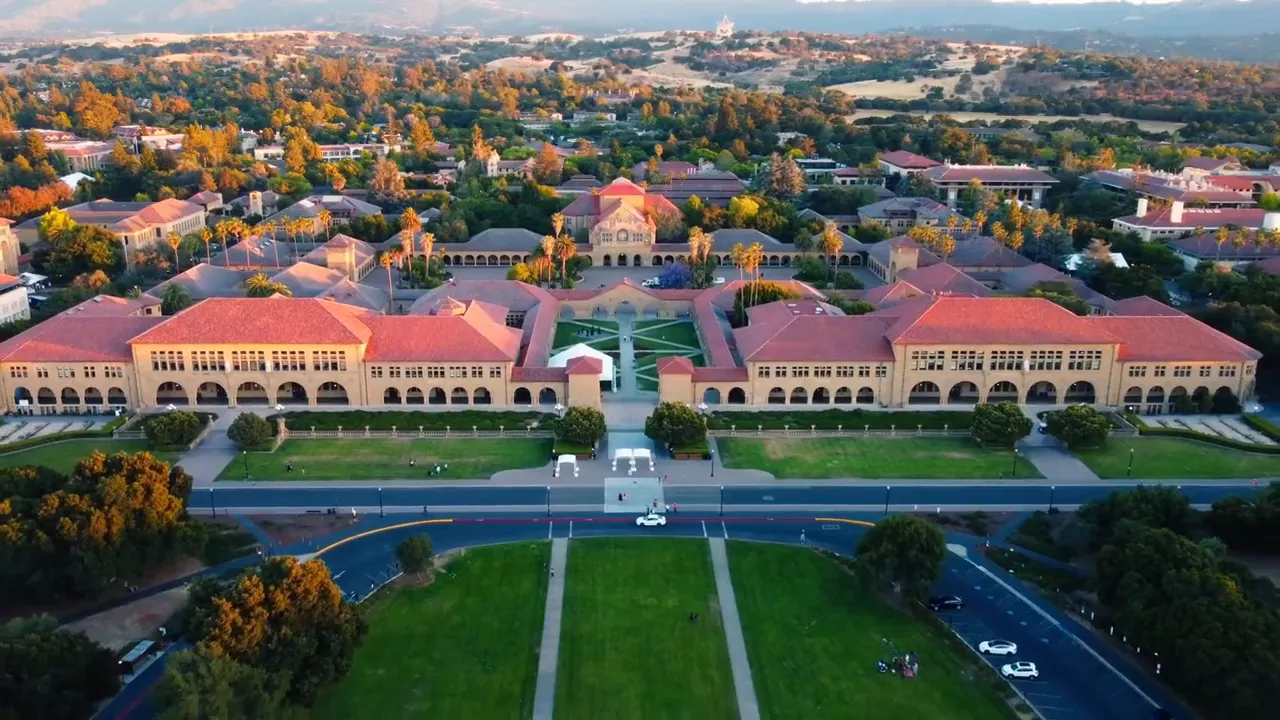 Aerial view of Stanford campus